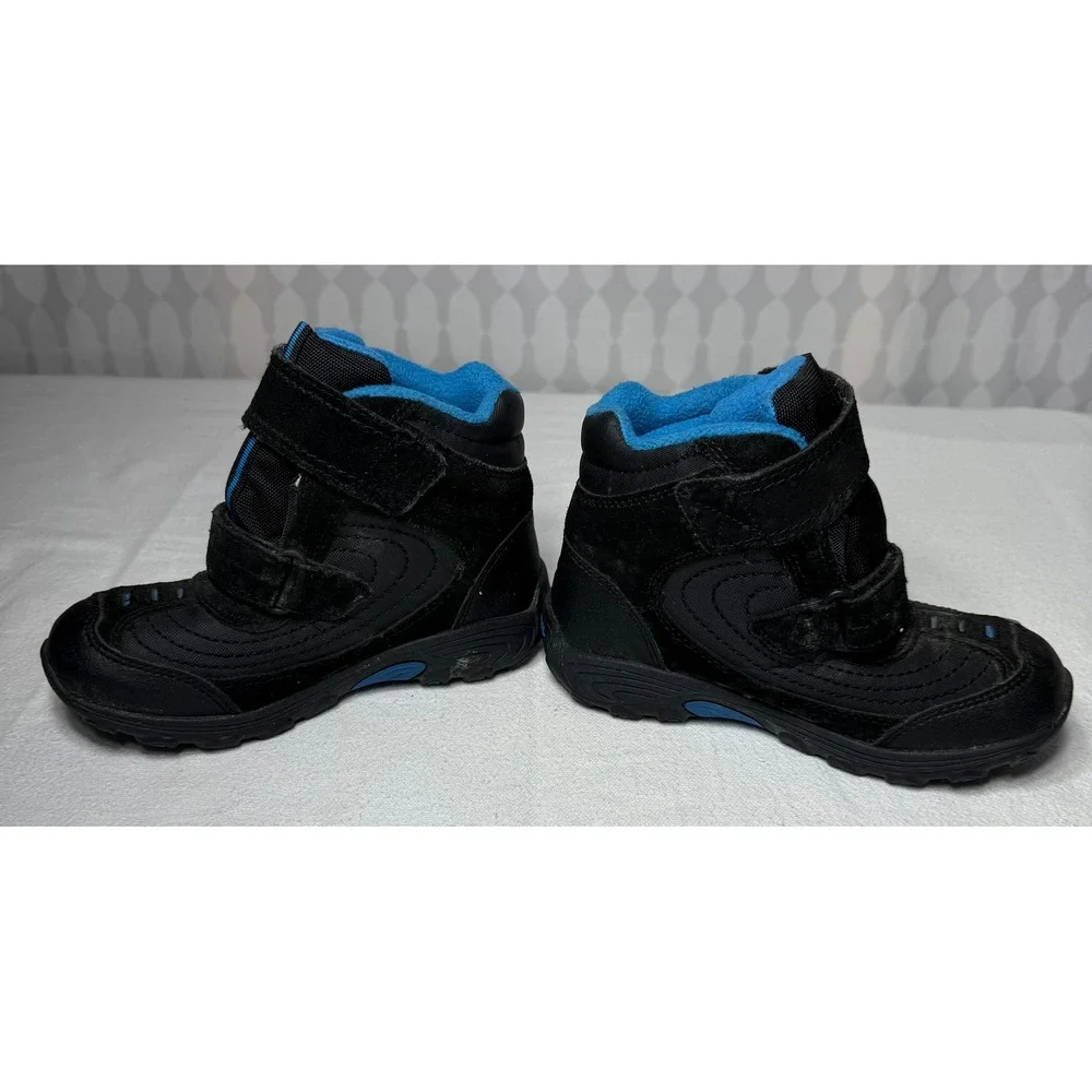 Merrell Kids Moab Polar Mid Strap 2.0 Waterproof Winter‎ Boots Black Blue 11M